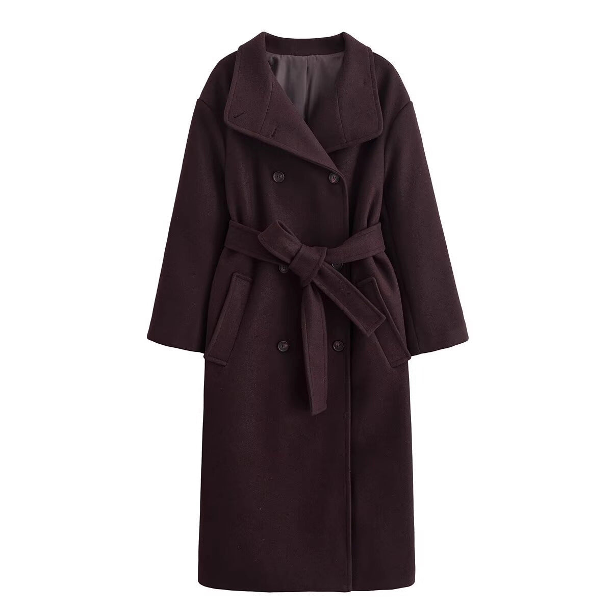 Lucerra™ | High-Neck Wool Belted Coat