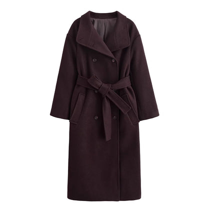 Lucerra™ | High-Neck Wool Belted Coat