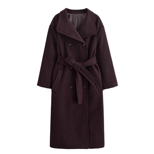 Lucerra™ | High-Neck Wool Belted Coat